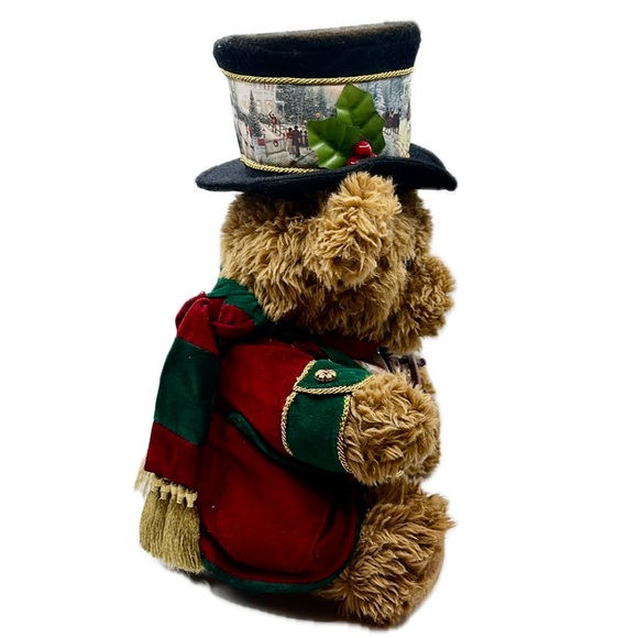 Thomas Kinkade Teddy Bear & Violin "A Musical Gathering" Holiday Music Playing - Picture 2 of 8